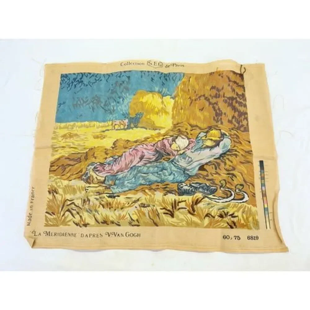 Vintage Large Tapestry 6819 La Meridienne (The Siesta) Vincent Van Gogh